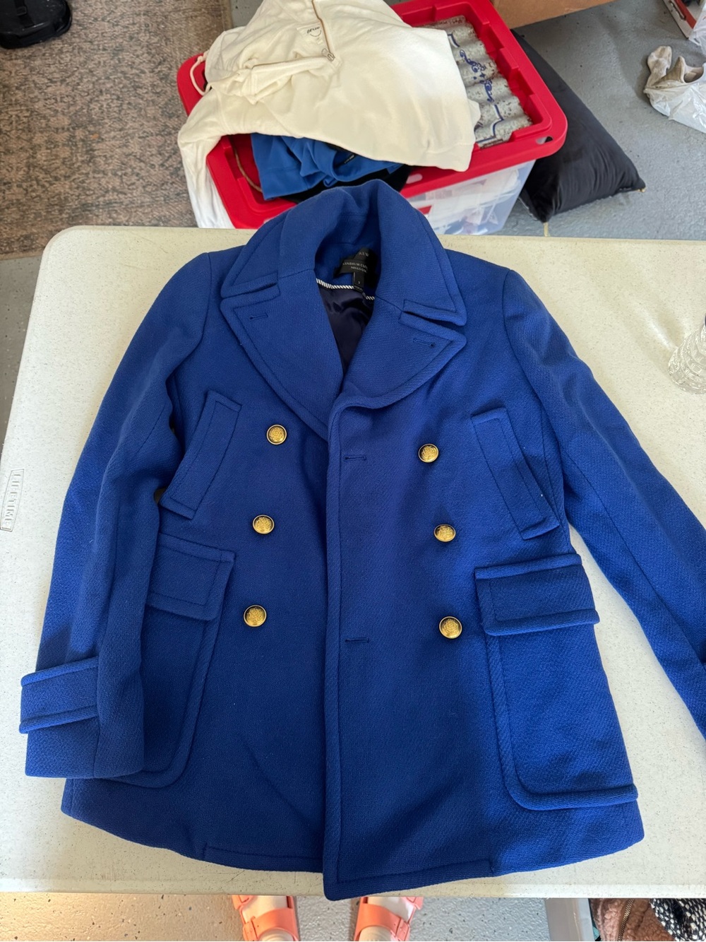 J. Crew Royal Blue Coat with Navy Lining